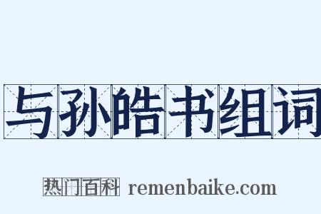 与孙皓书组词是什么意思的图片